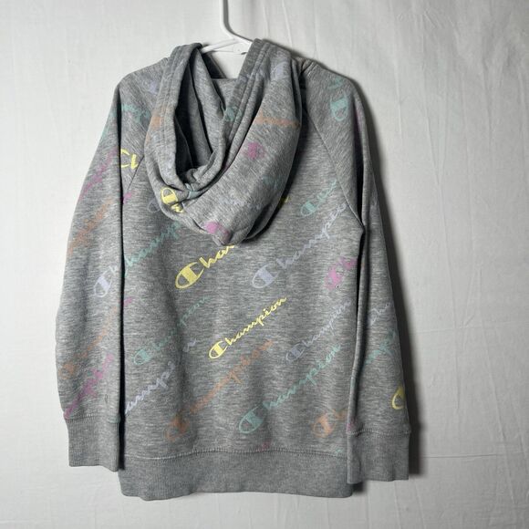 Lot Of 2- Champion Girls Black & Gray Pullover Logo Hoodies Sweater Size Small - Picture 6 of 9